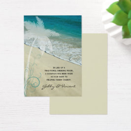 Tropical Beach Wedding Wohltätigkeit Fevor Card