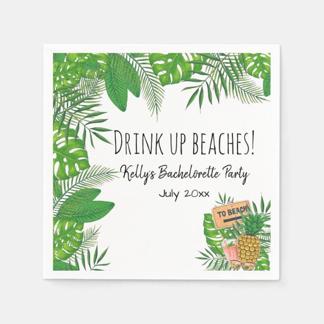 Tropical Beach Weekend Serviette (Vorderseite)