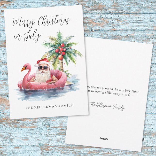 Tropical Beach Weihnachten im Juli (Tropical Beach Christmas In July Holiday Card)