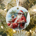 Tropical Beach Weihnachten Weihnachten Weihnachten Ornament Aus Metall<br><div class="desc">Weihnachten Weihnachten im tropischen Strand Weihnachten Weihnachtsfeiern im Weihnachtsgeschoss des Weihnachtsmannes. Weitere Designs finden Sie unter Evco Holidays www.zazzle.com/store/evcoholidays</div>