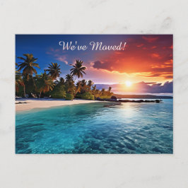 Tropical Beach Zielort neue Adresse Postkarte