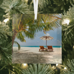 Tropical Beaches   Beach Dominican Republic Ornament Aus Glas