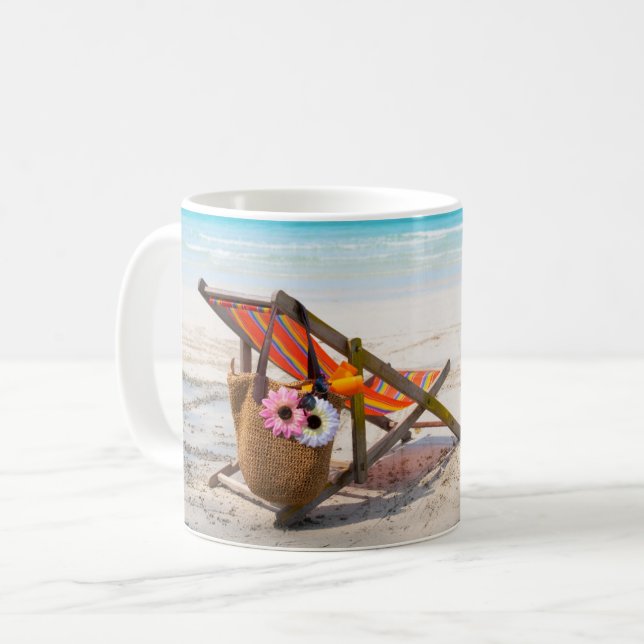 Tropical Beaches Beach Fleisch on Sand Kaffeetasse (Vorderseite Links)
