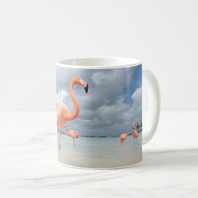Tropical Beaches Flamingos Beach, Aruba Kaffeetasse (VorderseiteRechts)
