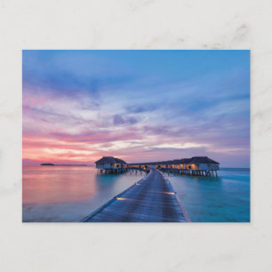 Tropical Beaches   Maldives Bungalows Postkarte