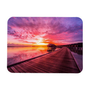 Tropical Beaches Maldives Sunset Magnet