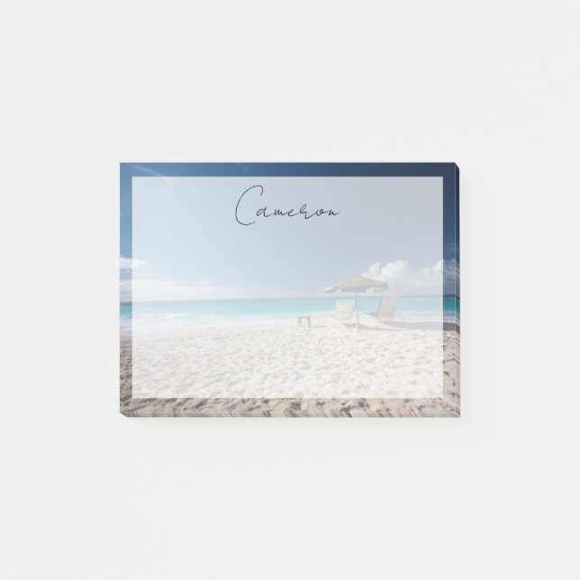 Tropical Beaches Sandy Beach Post-it Klebezettel (Vorderseite)