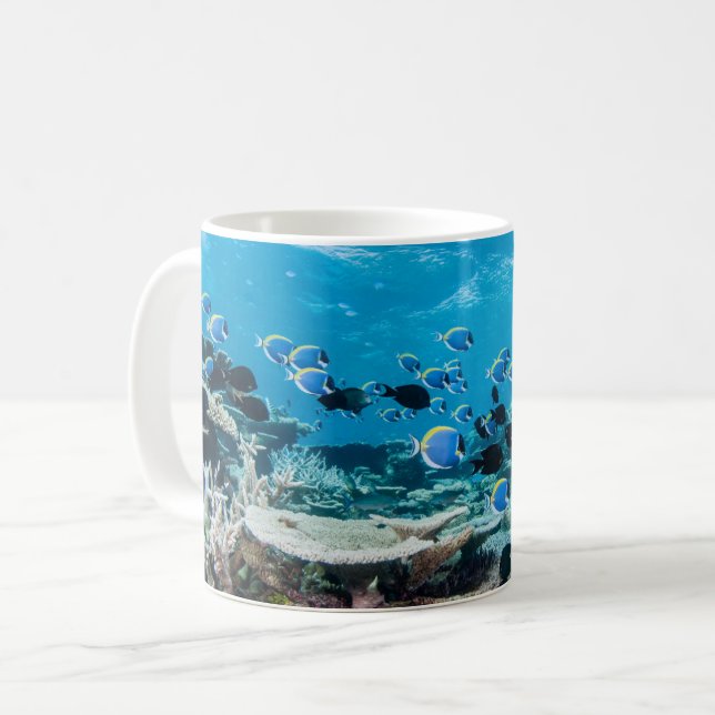 Tropical Beaches Sturgeon | Amongst Coral Kaffeetasse (Vorderseite Links)