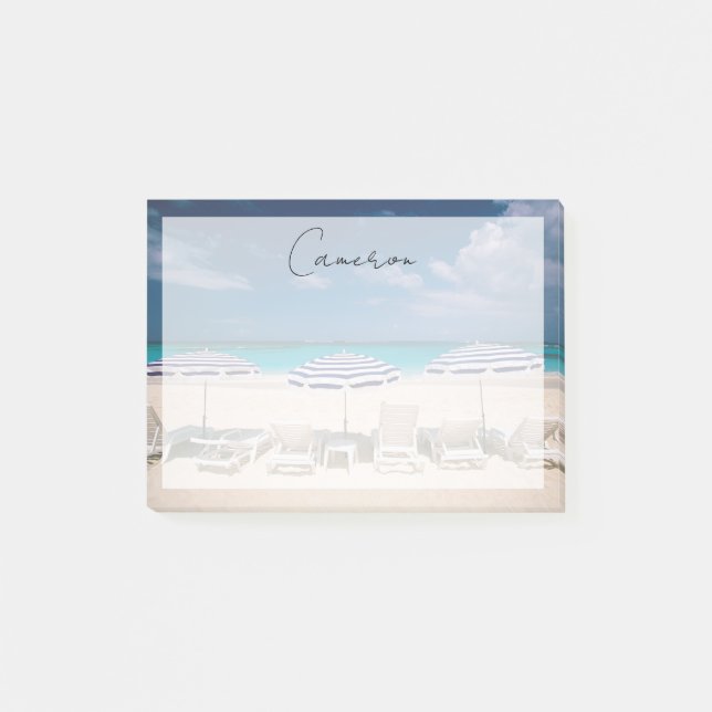 Tropical Beaches | Tropical Beach Anguilla Post-it Klebezettel (Vorderseite)