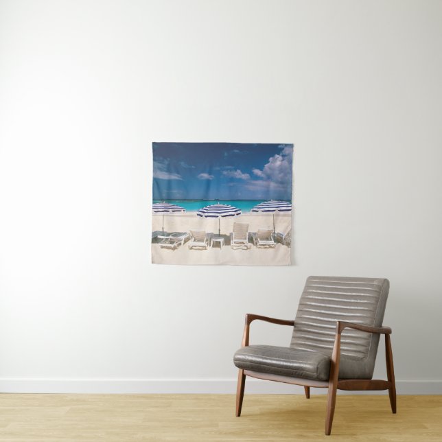 Tropical Beaches | Tropical Beach Anguilla Wandteppich (Beispiel (Horizontal))