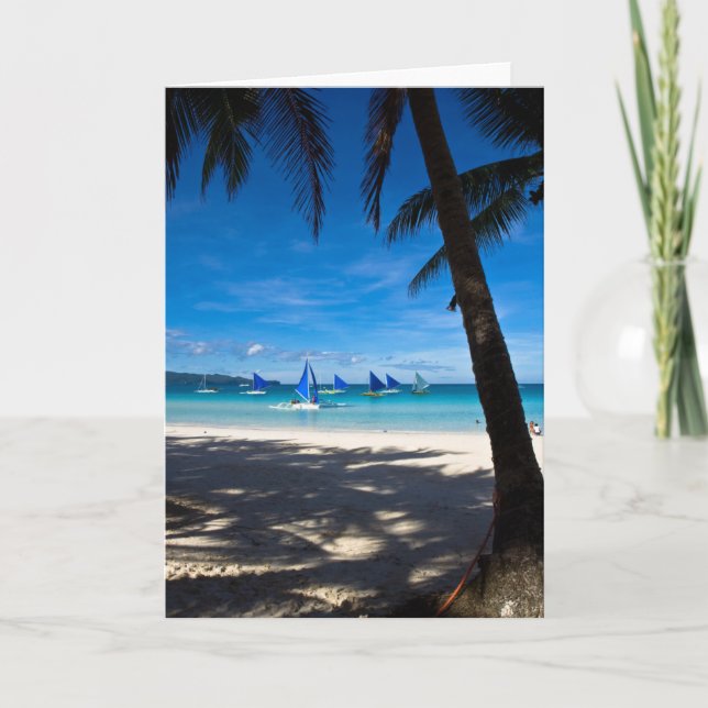 Tropical Beaches | White Beach Boracay Philippines Karte (Vorderseite)