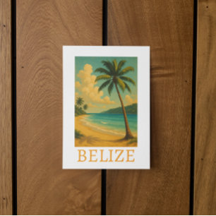 Tropical Belize Beach Caribbean Vacation Postkarte