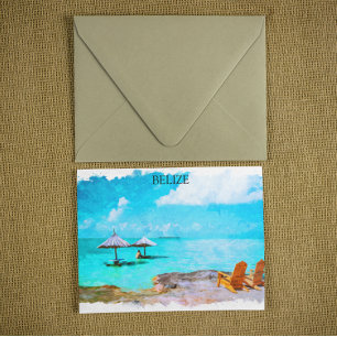 Tropical Belize Beach Vacation Postkarte