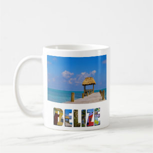 Tropical Belize Blue Sky Ocean Foto Kaffeetasse