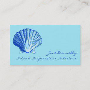 Tropical Bimini Blue Sea Muschel Business Cards Visitenkarte