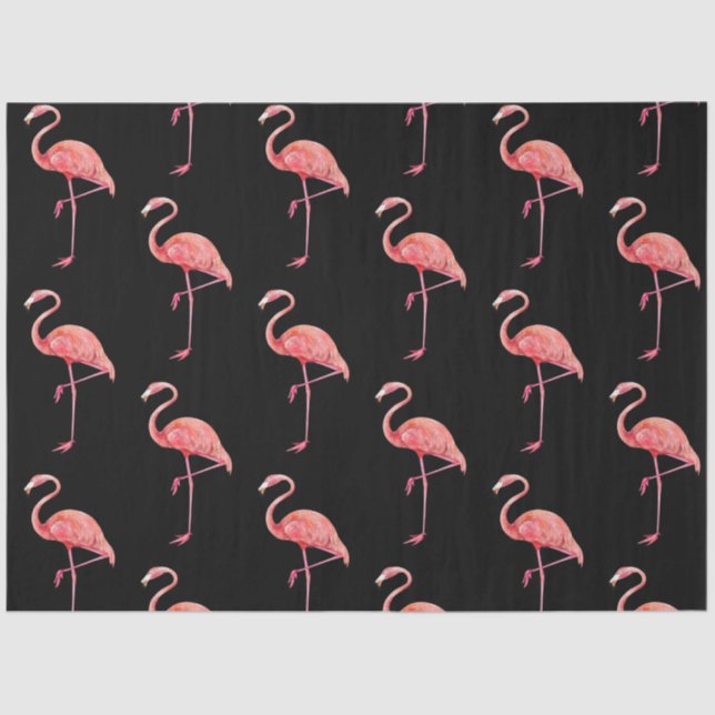 Tropical Bird Series: Flamingo Design 3 Seidenpapier (Vorderseite)