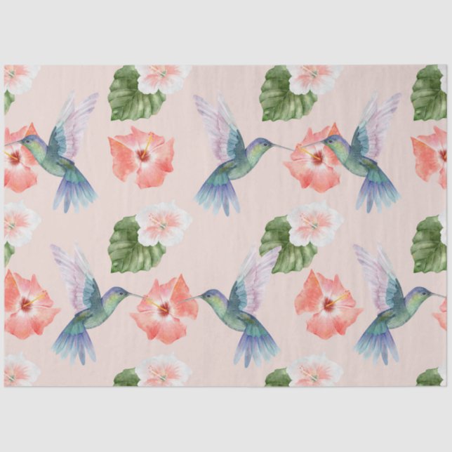 Tropical Bird Series: Hummingbird Design 4 Seidenpapier (Vorderseite)