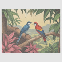 Tropical Birds Bold Illustration