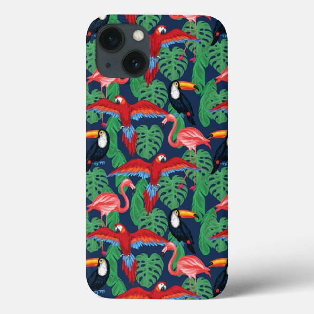 Tropical Birds in Bright Colors Case-Mate iPhone Hülle (Rückseite)
