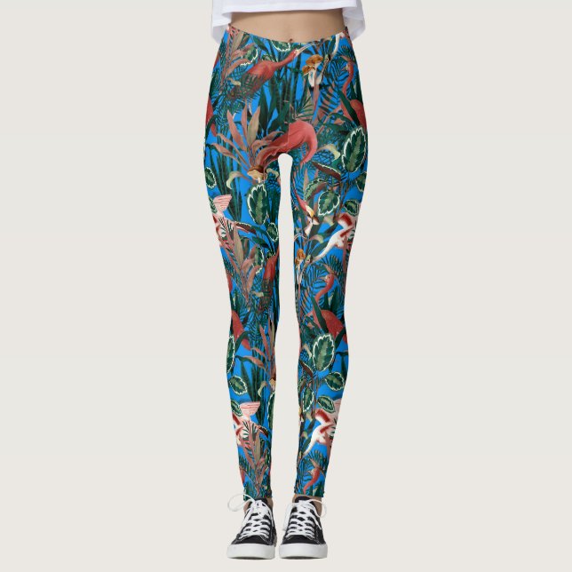 Tropical birds Leggings (Vorderseite)