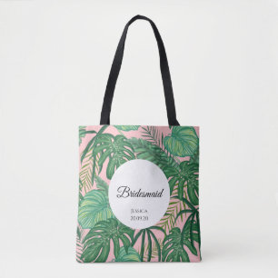 Tropical Blätter Beach Wedding Bridesmaid Tote Bag