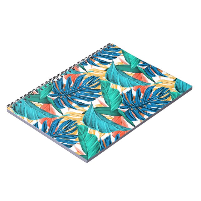 Tropical Blätter Notebook Notizblock (Linke Seite)