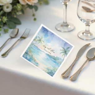 Tropical Bliss Wedding Napkins Serviette