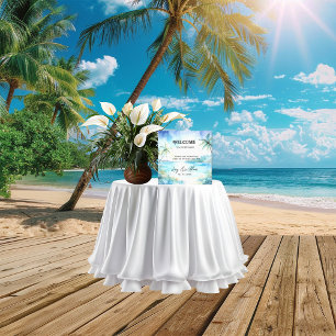 Tropical Bliss Wedding Sign Leinwanddruck