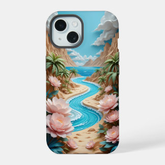 Tropical Bloom River iPhone / iPad Gehäuse 15 Hülle