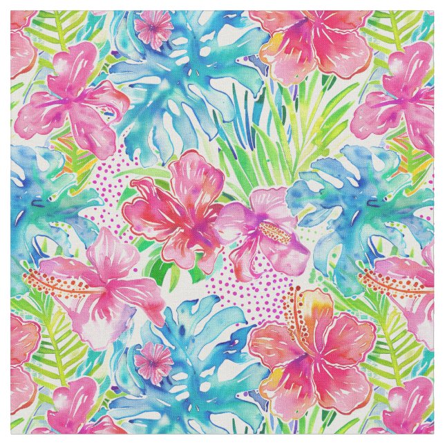 Tropical Blossom Dream Stoff (Nahaufnahme)