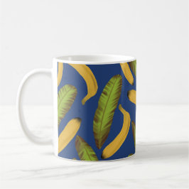 Tropical Blue Banana Leaf Muster Kaffeetasse