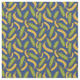 Tropical Blue Banana Leaf Muster Stoff