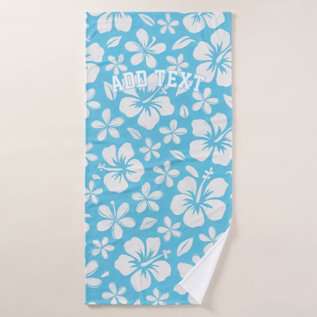 Tropical Blue Beach Blume Badehandtuch (Badehandtuch)
