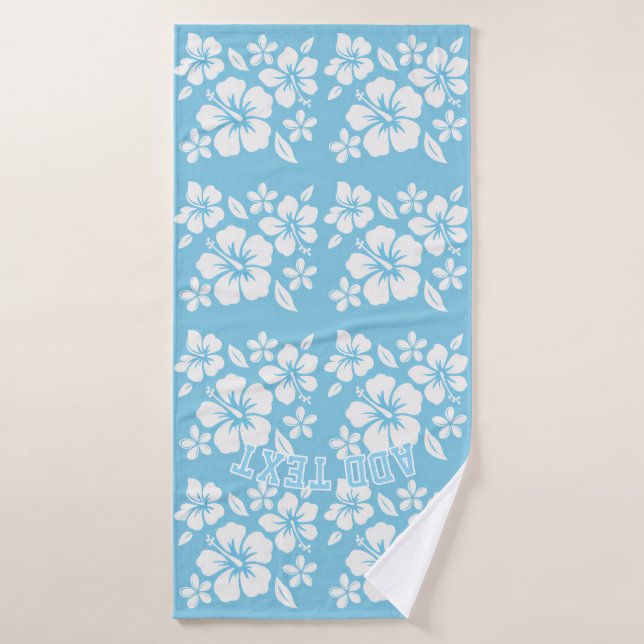 Tropical Blue Beach Blume Badehandtuch (Badehandtuch)