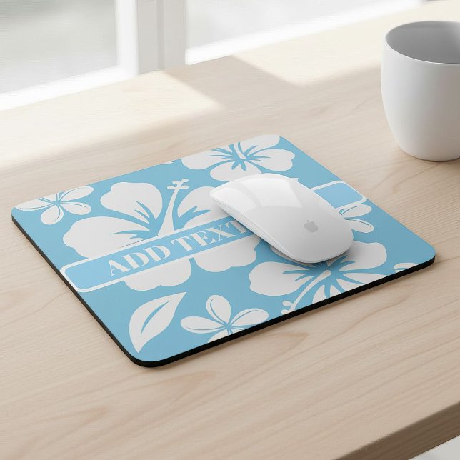 Tropical Blue Beach Blume Mousepad (Von Creator hochgeladen)