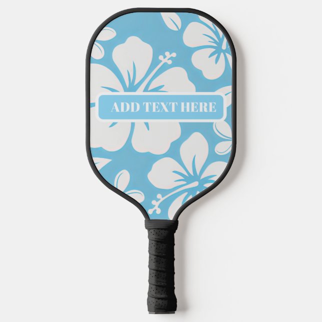 Tropical Blue Beach Blume Pickleball Schläger (Vorderseite)