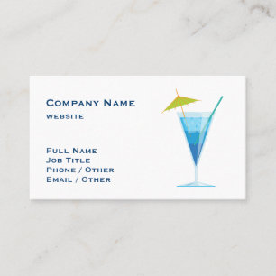 Tropical Blue Drink Business Card Visitenkarte