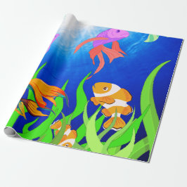 Tropical Blue Fish Haven Underwater Wunder Geschenkpapier