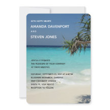 Tropical Blue Ocean Beach Scene Foto Hochzeit