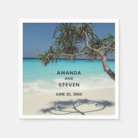 Tropical Blue Ocean Beach Scene Foto Hochzeit