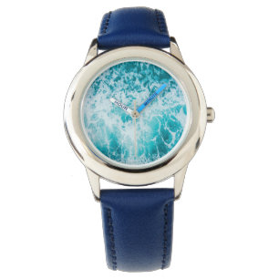 Tropical Blue Ocean Waves Armbanduhr