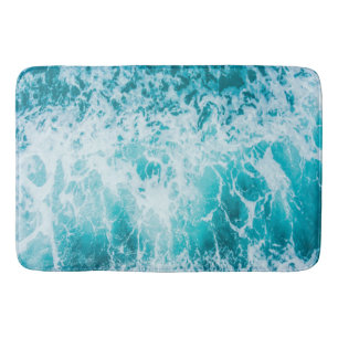 Tropical Blue Ocean Waves Badematte