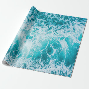 Tropical Blue Ocean Waves Geschenkpapier