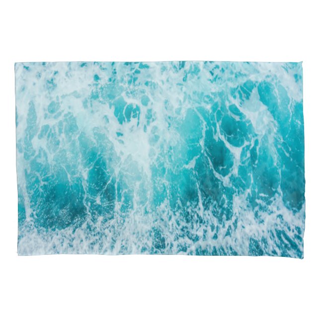 Tropical Blue Ocean Waves Kissenbezug (Vorderseite)