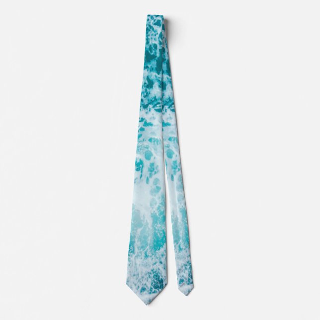 Tropical Blue Ocean Waves Krawatte (Vorderseite)