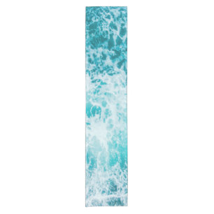 Tropical Blue Ocean Waves Kurzer Tischläufer