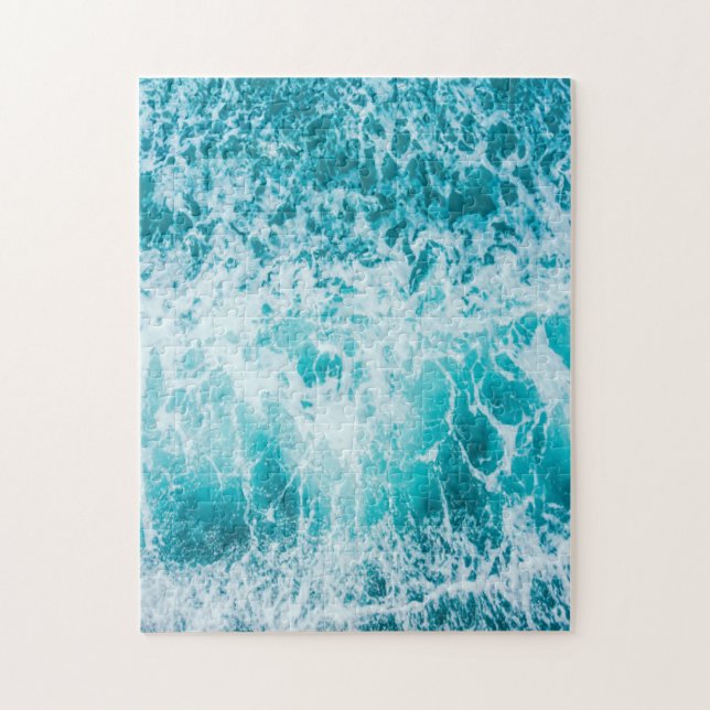 Tropical Blue Ocean Waves Puzzle (Vertikal)