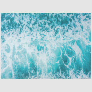 Tropical Blue Ocean Waves Seidenpapier