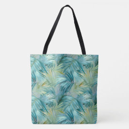 Tropical Blue Palm Leaf Wasserfarbe Gemustert