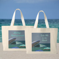 Tropical Blue Seascape Umbrellas Beach Essentials